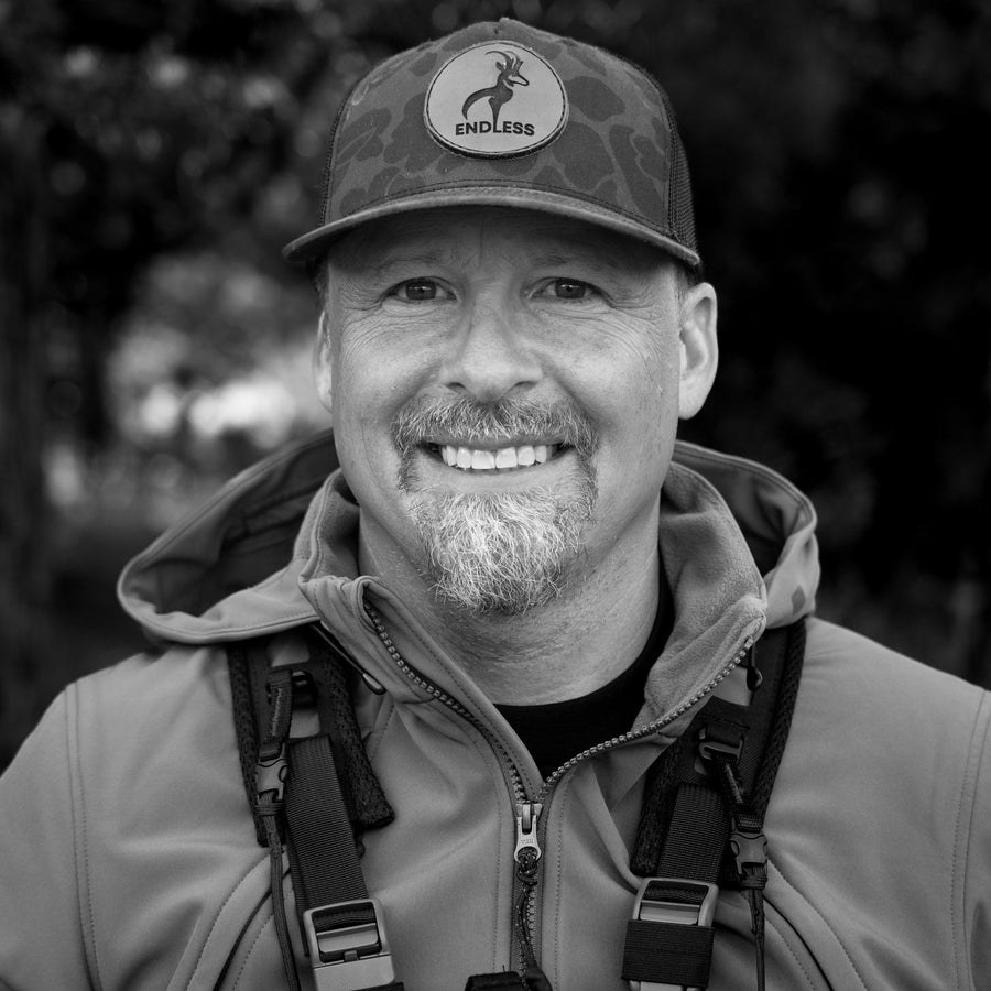 Casey Anderson, black-and-white portrait